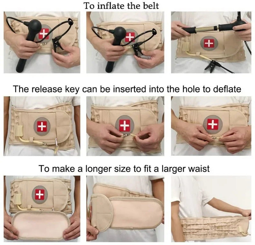 LombaFix™ — Ceinture de Décompression Lombaire à Traction Pneumatique | Anti Mal de Dos & Sciatique